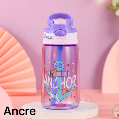 Gourde enfant avec paille ancre