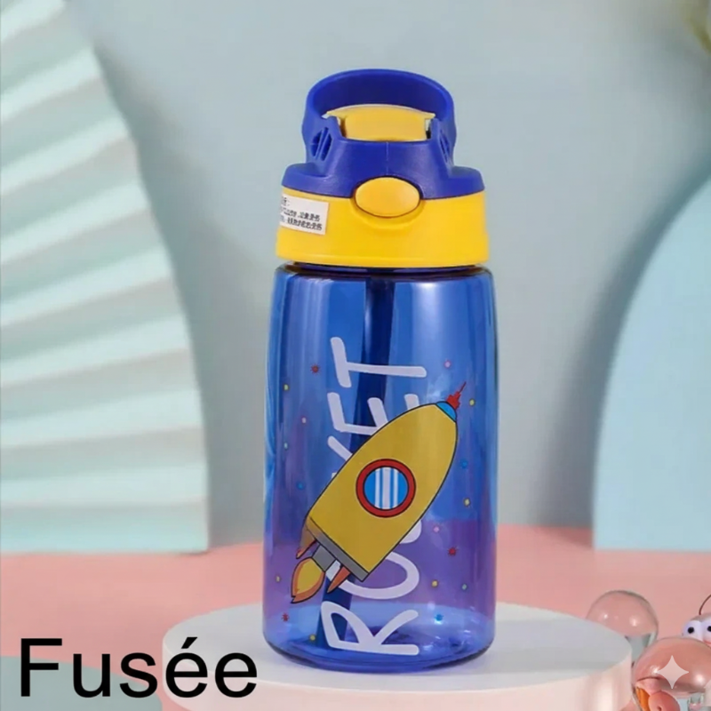 Gourde enfant avec paille
