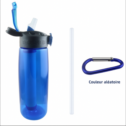 Gourde filtrante portable Bleu