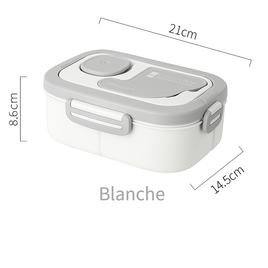 Lunch box compartimentée blanc