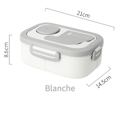 Lunch box compartimentée blanc