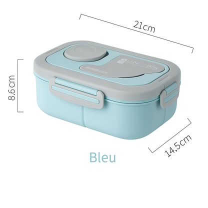 Lunch box compartimentée bleu