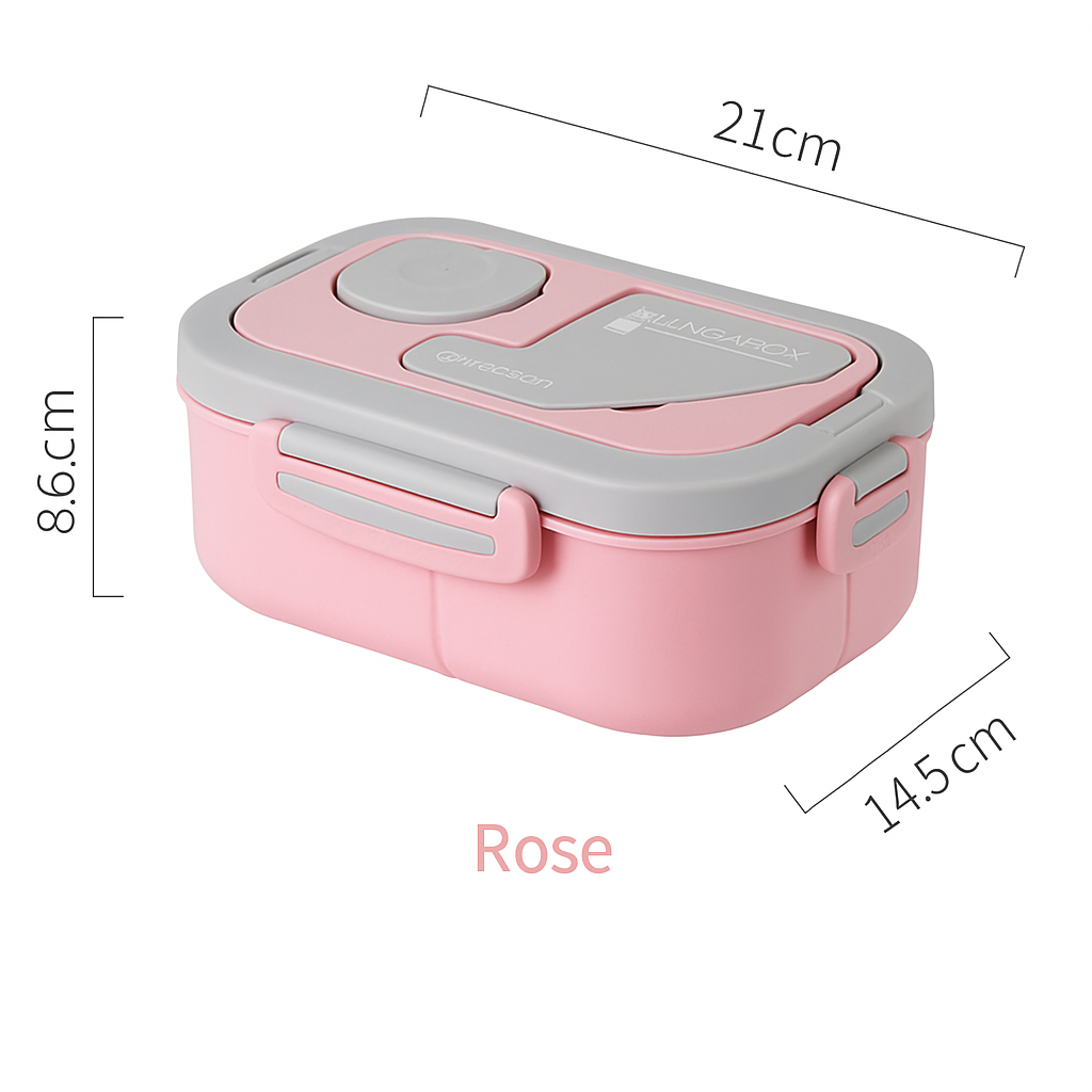 Lunch box compartimentée rose