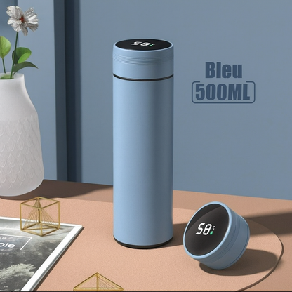 Gourde isotherme intelligente bleu