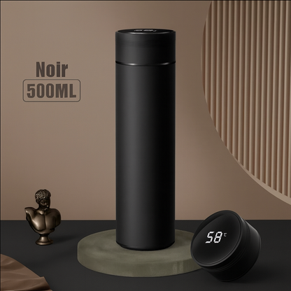 Gourde isotherme intelligente noir